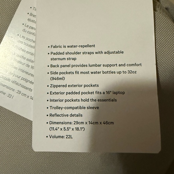 Lululemon Double Zip Backpack - Picture 3 of 8